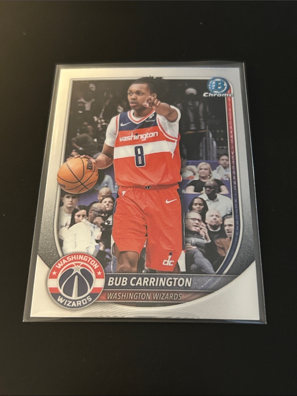 Topps Chrome Bub Carrington Washington Wizards Basketball Card